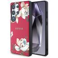 Samsung Galaxy S25 Ultra Guess Grained Printed Flower Pattern kotelo - MagSafe yhteensopiva - Fuksiaa