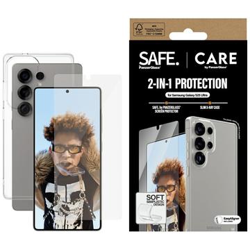 Samsung Galaxy S25 Ultra PanzerGlass Care Fashion 2-in-1 -paketti - Kirkas