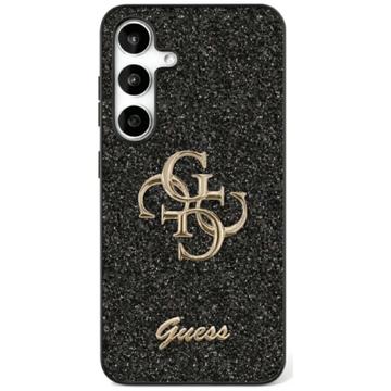 Samsung Galaxy S25+ Guess Fixed Glitter 4G Metal Logo Kotelo - Musta