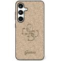 Samsung Galaxy S25+ Guess Fixed Glitter 4G Metal Logo Kotelo - Kulta