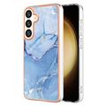 Samsung Galaxy S25+ Marble Pattern Galvanoitu TPU-Suojakotelo