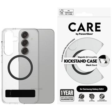 Samsung Galaxy S25+ PanzerGlass Kickstand Care Kotelo - MagSafe-yhteensopiva - Kirkas / Musta