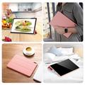 Samsung Galaxy Tab A9 Dux Ducis Domo Tri-Fold Smart Lompakkokotelo - Pinkki