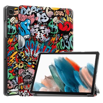 Samsung Galaxy Tab A9 Tri-Fold Sarjan Smart Lompakkokotelo - Graffiti