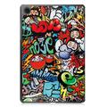 Samsung Galaxy Tab A9+ Tri-Fold Sarjan Smart Lompakkokotelo - Graffiti