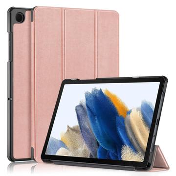 Samsung Galaxy Tab A9+ Tri-Fold Sarjan Smart Lompakkokotelo - Ruusukulta