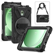 Samsung Galaxy Tab Active 3/Tab Active5 Heavy Duty 360 Suojakotelo Käsihihnalla - Musta