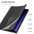 Samsung Galaxy Tab S10 Ultra Dux Ducis Domo Tri-Fold Smart Lompakkokotelo - Musta