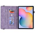 Samsung Galaxy Tab S6 Lite 2020/2022/2024 Butterfly Series Folio Kotelo - Violetti