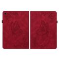 Samsung Galaxy Tab S6 Lite 2020/2022/2024 Butterfly Series Folio Kotelo - Punainen