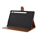 Samsung Galaxy Tab S7+/S8+ Butterfly Series Folio Kotelo - Ruskea