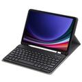 Samsung Galaxy Tab S9 Bluetooth Suojakotelo Näppäimistöllä - Musta