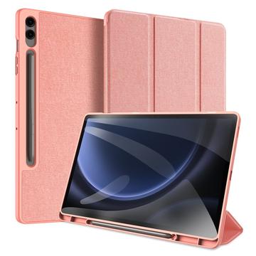 Samsung Galaxy Tab S9 FE+ Dux Ducis Domo Tri-Fold Smart Lompakkokotelo - Pinkki