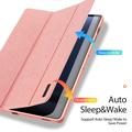 Samsung Galaxy Tab S9 FE+ Dux Ducis Domo Tri-Fold Smart Lompakkokotelo - Pinkki