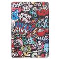 Samsung Galaxy Tab S9 FE+ Tri-Fold Sarjan Smart Lompakkokotelo - Graffiti