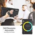 Samsung Galaxy Tab S9 Ultra Heavy Duty 360 Suojakuori Rannehihnalla - Musta