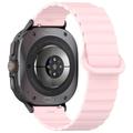 Samsung Galaxy Watch Ultra Magneettinen Silikoninen Urheiluranneke - 47mm - Pinkki