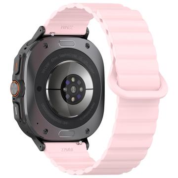 Samsung Galaxy Watch Ultra Magneettinen Silikoninen Urheiluranneke - 47mm - Pinkki