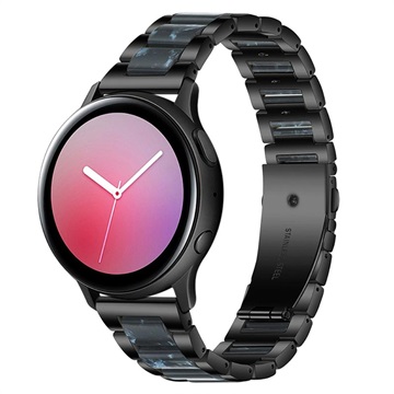 Samsung Galaxy Watch4/Watch4 Classic/Watch5/Watch6/Watch FE/Watch7 Ruostumaton Teräsranneke Ruostumaton Teräsranneke - Tummansininen / Musta