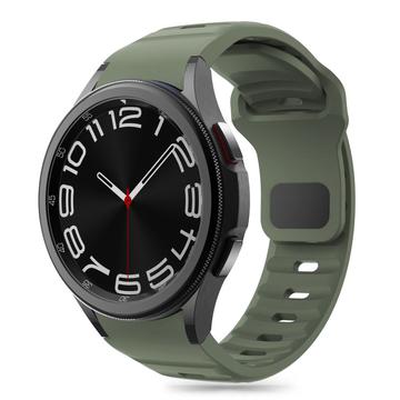 Samsung Galaxy Watch4/5/5 Pro/6/7/FE Tech-Protect IconBand Line Silikoniranneke - Tummanvihreä