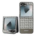 Samsung Galaxy Z Flip6 DKNY Repeat Pattern Bottom Stripe Suojakuori - MagSafe yhteensopiva - ruskea