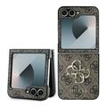 Samsung Galaxy Z Flip6 Guess 4G Big Metal Logo Hybridikotelo - Ruskea