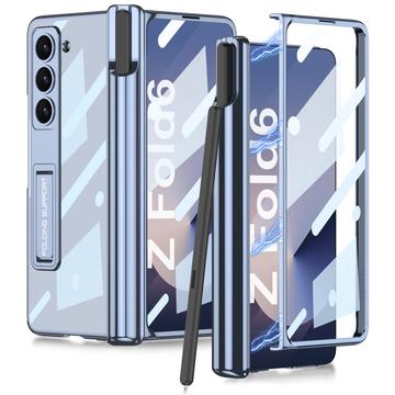 Samsung Galaxy Z Fold6 GKK Pencil Slot Magneettinen hybridi kotelo - sininen