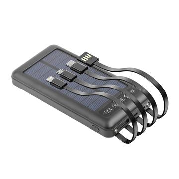 Setty SLR-100 4-in-1 Solar Power Bank 10000mAh - Musta