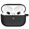 AirPods 3 Silikonikotelo kanssa Avaimenperän A060 - Musta