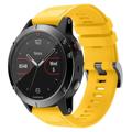 Silikoniranneke - Garmin Fenix 6 GPS/6 Pro GPS/5/5 Plus - Keltainen