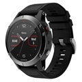 Silikoniranneke - Garmin Fenix 6 GPS/6 Pro GPS/5/5 Plus - Musta