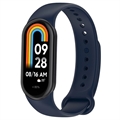 Xiaomi Smart Band 8 Pehmeä Silikoniranneke - Tummansininen