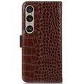 Sony Xperia 1 VI Crocodile Lompakkomallinen Nahkakotelo kanssa RFID