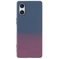 Sony Xperia 10 VI Ombre TPU kotelo - tummansininen / tumman violetti