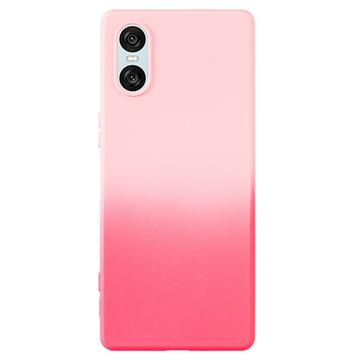 Sony Xperia 10 VI Ombre TPU kotelo - Kuuma Pinkki / Pinkki