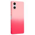 Sony Xperia 10 VI Ombre TPU kotelo - Kuuma Pinkki / Pinkki