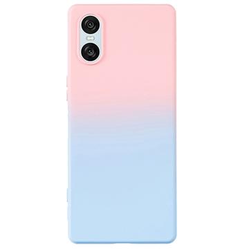 Sony Xperia 10 VI Ombre TPU kotelo - Pinkki / Sininen