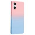 Sony Xperia 10 VI Ombre TPU kotelo - Pinkki / Sininen