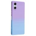 Sony Xperia 10 VI Ombre TPU kotelo - Violetti / Sininen