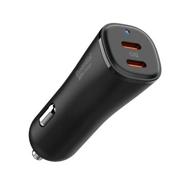 Spigen EV502 ArcStation Essential -autolaturi - 50W, 2xUSB-C - musta