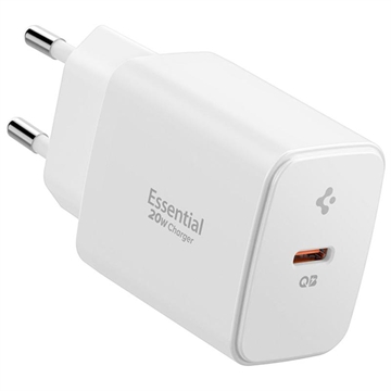 Spigen EE201EU Essential 20W laturi - USB-C - valkoinen