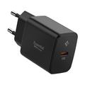 Spigen Essential EE201EU USB-C-laturi 20W - GaN, Quantum Boost - musta