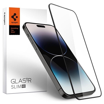 Spigen Glas.tR Slim HD iPhone 14 Pro Max Panssarilasi - 9H - Musta