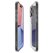 iPhone 15 Pro Spigen Liquid Crystal Glitter Suojakuori - Läpinäkyvä