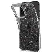 iPhone 15 Pro Max Spigen Liquid Crystal Glitter Suojakuori - Läpinäkyvä