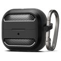 Samsung Galaxy Buds3/Buds3 Pro Spigen Rugged Armor TPU Suojakotelo - Musta