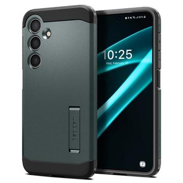 Samsung Galaxy S24+ Spigen Tough Armor Suojakuori - Tummanvihreä