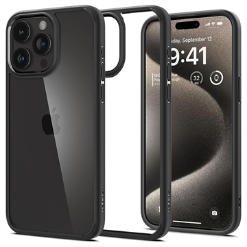 iPhone 15 Pro Spigen Ultra Hybrid Suojakuori - Musta