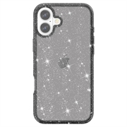 iPhone 16 Plus Stylish Glitter Series Hybridikotelo - Musta