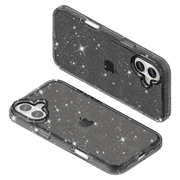 iPhone 16 Plus Stylish Glitter Series Hybridikotelo - Musta